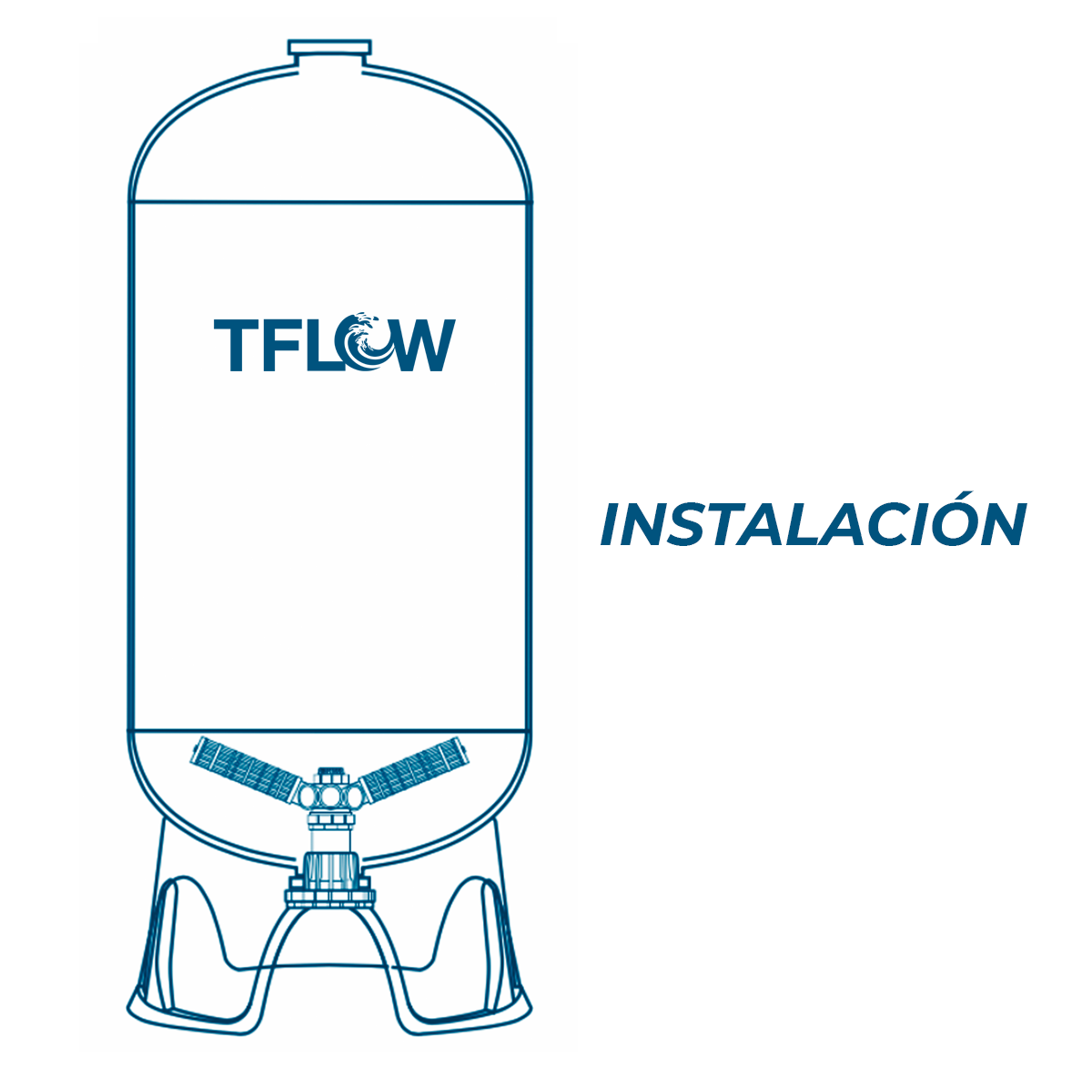Distribuidor para Tanque - Conexión/Tubería - Incluye Laterales - TFLOW